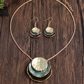 Conjunto Collar y Pendientes Boho Esmaltados Hecho A Mano