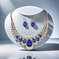 Conjunto de Joyería de Oro Zafiro Celestial