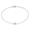 Pulsera Diamante de Piedra | Oro Blanco