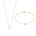 Conjunto de Collar y Pulsera Piedra Moissanite | Oro