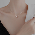 Collar en plata brillante