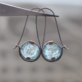 Pendientes vintage con cristales oceánicos