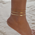 Pulsera de tobillo en oro