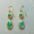 Pendientes de turquesa en oro
