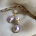 Pendientes Elegantes de Perla Lila