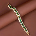 Pulsera dorada y verde
