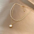 Elegante collar de perlas en oro