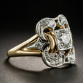 Anillo Vintage de Circonia Dorado