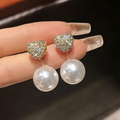 Pendientes Elegantes de Perlas Brillantes