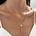 Collar vintage de cristal dorado