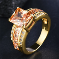 Anillo con cristal naranja