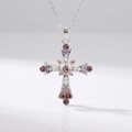 COLLAR CRUZ DE GEMAS BENDITAS