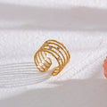 Anillo ancho con brillo dorado (Ajustable)