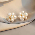 Pendientes de Perla Floral