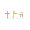 Pendientes Cruz Pavé | Oro